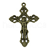 Tibetan Style Alloy Pendants TIBEP-S298-011AB-FF-1