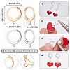 SUNNYCLUE 80Pcs 2 Colors 304 Stainless Steel Leverback Earring Findings STAS-SC0004-60-2