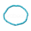 Natural Turquoise Beads Stretch Bracelets for Men Women BJEW-JB11670-06-2