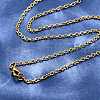 304 Stainless Steel Cable Chain Necklace Making X-STAS-P045-01G-A-1