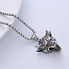 Vintage Bull Head Stainless Steel Pendant Necklace Punk Fashion Jewelry for Men JX6070-1