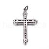 Brass Micro Pave Cubic Zirconia Pendants ZIRC-P060-28-3