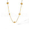 Elegant Stainless Steel Daisy Link Chain Necklaces for Women EE7355-2-2