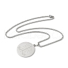 304 Stainless Steel Engraved Ogou Feray Veve Pendant Necklaces NJEW-H065-02P-2