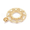 Plating Alloy Pendant Cabochon Settings PALLOY-T090-16G-2