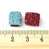 Rhinestone Clay Pave Brass Beads KK-P305-07A-G-3