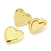Rack Plating Heart Brass Locket Pendants KK-T071-11G-2