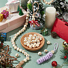   80Pcs 4 Styles Snowman Theme Printed Wood European Beads WOOD-PH0003-04B-5