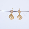 Elegant Brass Pave Clear Cubic Zirconia Stud Earrings OC6724-3