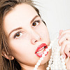 HOBBIESAY 2 Strands Baking Painted Pearlized Glass Pearl Round Beads Strands HY-HY0001-05-7