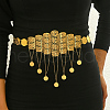 Luxurious Elegant Zinc Alloy & Brass Material Floral Tassel Coin Pendant Waist Chains for Women ZU0356-2
