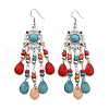 Alloy & Acrylic & Rhinestone Chandelier Earrings for Women EJEW-G426-03P-02-4