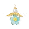 Handmade Glass Seed Beaded Angel Pendants PALLOY-MZ00764-04-1