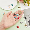 12Pcs 12 Styles Natural & Synthetic Mixed Gemstone Connector Charms PALLOY-AB00056-3