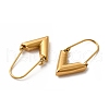 Ion Plating(IP) 304 Stainless Steel Triangle Hoop Earrings for Women EJEW-E278-02G-2