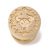 Golden Plated Round Shaped Wax Seal Brass Stamp Head STAM-K002-01G-04-1