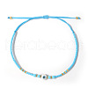 Bohemian Glass Seed Beaded Braided Bead Bracelets EZ3029-10-1