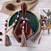 Crafans 4Pcs 2 Style Independence Day Theme Hemp Rope Tassels Pendant Decorations HJEW-CF0001-19-12