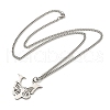 201 Stainless Steel Necklaces NJEW-Q336-01V-P-2