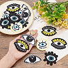  20Pcs 4 Styles Evil Eye Cotton Embroidery Iron on Clothing Patches DIY-NB0010-14-3