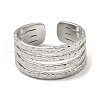 Non-Tarnish 304 Stainless Steel Open Cuff Rings RJEW-Z018-33P-2