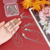 Alloy Charm Hanging Chains Collar Pins Tie Clips AJEW-GO00025-3