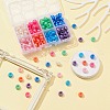 184Pcs 8 Colors Plastic Pearlized Beads KY-YW0001-47-5