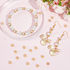 Beebeecraft 200Pcs Brass Bead Caps KK-BBC0012-40-4