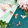 SUNNYCLUE 6Pcs 6 Styles Alloy Rhinestone Cabochons FIND-SC0009-45-4