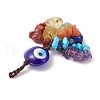 Handmade Evil Eye Lampwork Pendant Decorations HJEW-JM01067-3