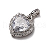 925 Sterling Silver Pave Clear Cubic Zirconia Pendants STER-F063-01B-01-2