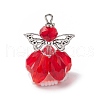 Faceted Glass Pendants PALLOY-MZ00583-2