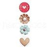 3D Flower & Heart Pattern Roll Stickers X-DIY-B031-05-5