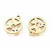 Ion Plating(IP) 201 Stainless Steel Charms STAS-A047-15G-2