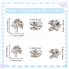 Gorgecraft 20Pcs 2 Style Alloy Shank Buttons BUTT-GF0003-49C-2