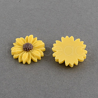 Mulberry Opaque 13mm Coin Plastic Beads - Flower Print (150pcs)