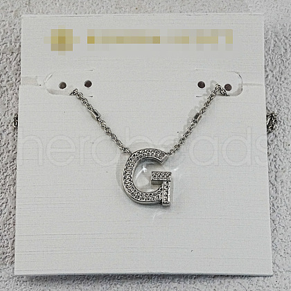 Brass Initial Pendant Necklaces for Women FS-WG8E27F-33-1