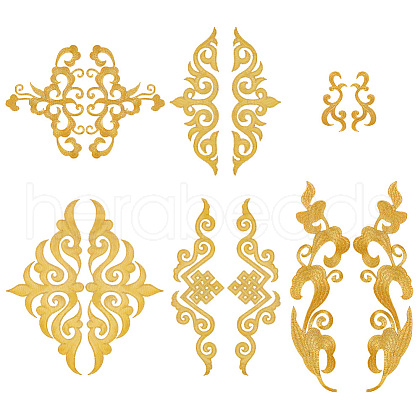 AHADERMAKER 12Pcs 6 Style Auspicious Cloud Computerized Embroidery Cloth Iron on/Sew on Patches DIY-GA0006-29-1