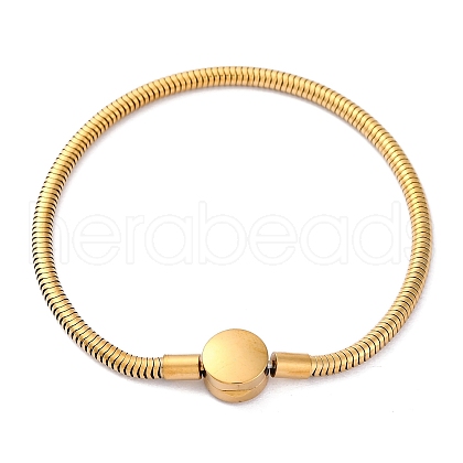304 Stainless Steel Snake Chain Bracelets for Women BJEW-R010-01G-02-1