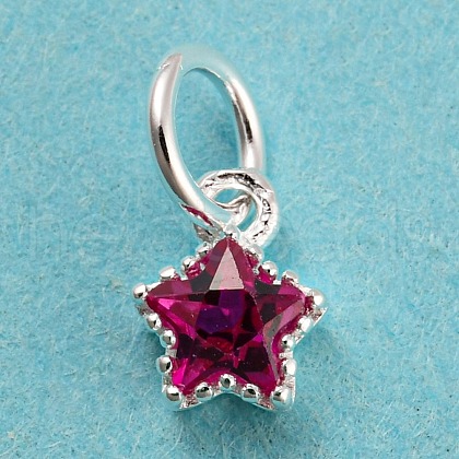 925 Sterling Silver Birthstone Charms STER-G035-01C-01-1