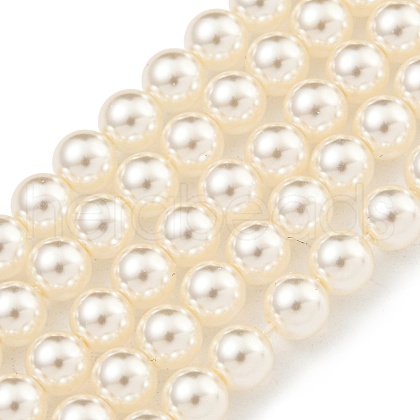 Glass Pearl Beads Strands X-HY-G002-01B-02-1
