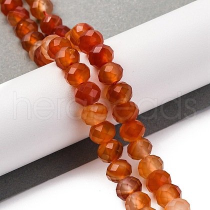 Natural Red Agate(Dyed & Heated) Beads Strands G-K380-A49-07-1