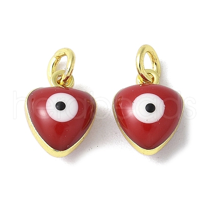 Brass Enamel Charms KK-S518-03A-G-1