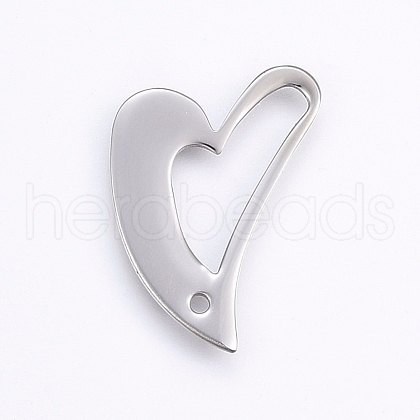 Tarnish Resistant 304 Stainless Steel Open Heart Pendants STAS-I094-17P-1