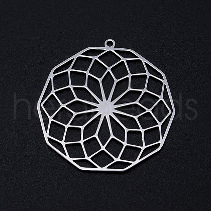 201 Stainless Steel Filigree Charms STAS-T049-T693-1-1