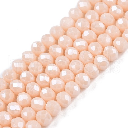 Electroplate Glass Beads Strands EGLA-A044-P4mm-A05-1