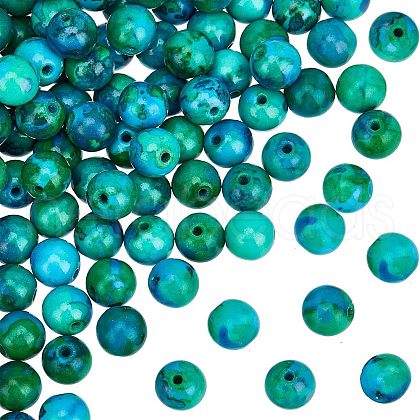 Olycraft 3 Strands Natural Chrysocolla Beads Strands G-OC0002-43-1