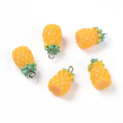 Resin Pendants X-MAK-WH0007-13-1