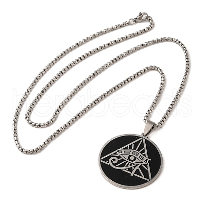 Non-Tarnish 201 Stainless Steel Pendant Necklaces NJEW-K260-02P-1