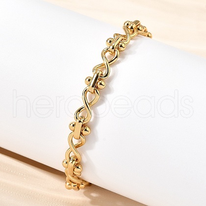 304 Stainless Steel Infinity Link Chain Bracelets for Women BJEW-K226-14B-G-1